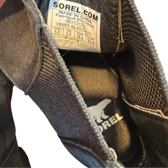 Sorel Joan Wedge Chelsea III Waterproof Black 5.5 - Picture 6 of 6